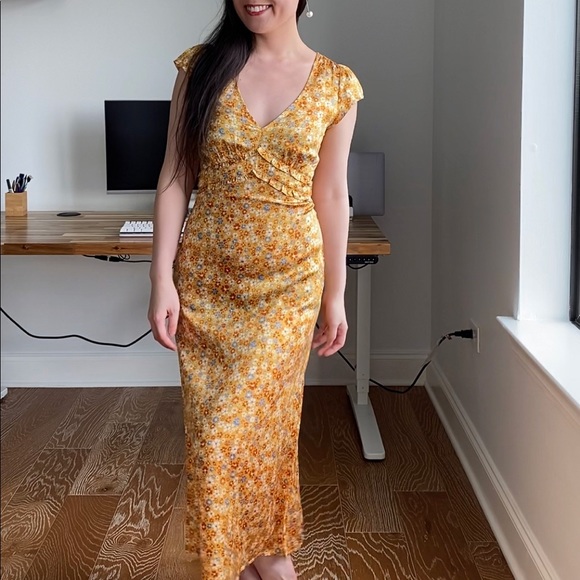Reformation Dresses & Skirts - Reformation Kaye 100% Silk Dress Junie Print Size 0